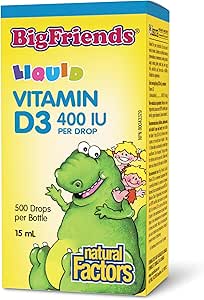 Natural Factors Big Friends KIDS Vitamin D3 400 IU 15 ml Liquid D Drops