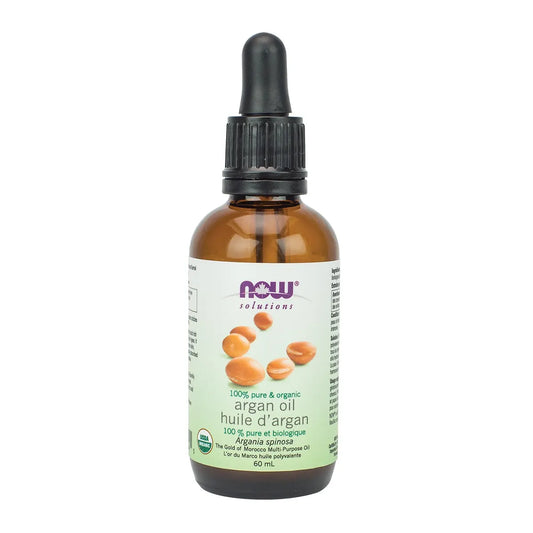 NOW Organic Argan Oil 60mL - Organic, Vegan, Helps with Dry Scalp and Scalp Health
