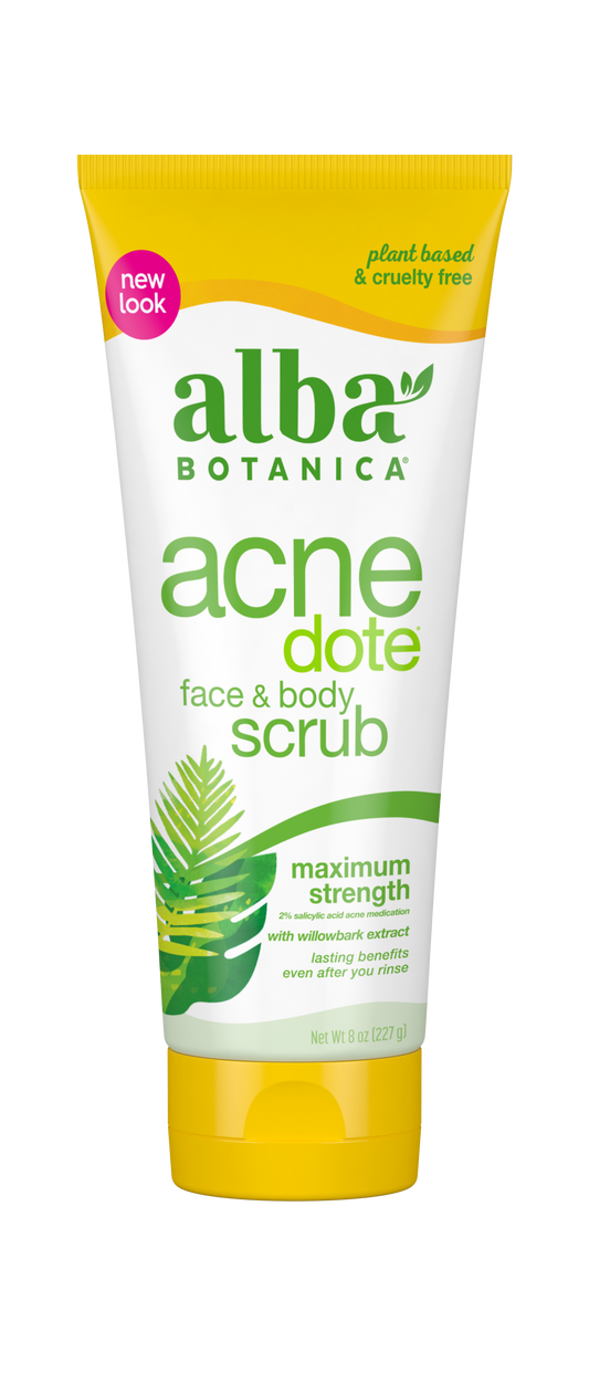 Alba Botanica Acnedote Face & Body Scrub, 227g