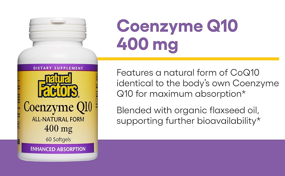 Coenzyme Q10 100 % Natural 400 mg