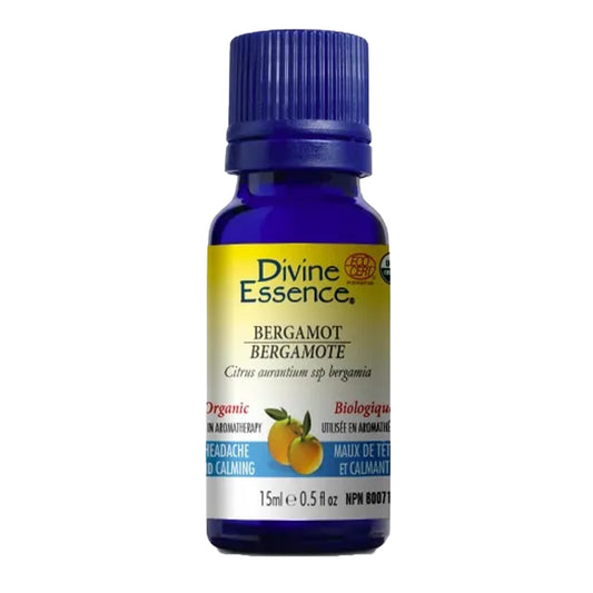 Divine Essence Organic Bergamot Essential Oil 15mL