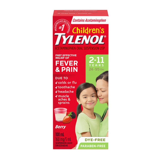 Children's Tylenol Fever & Pain Berry 100ml