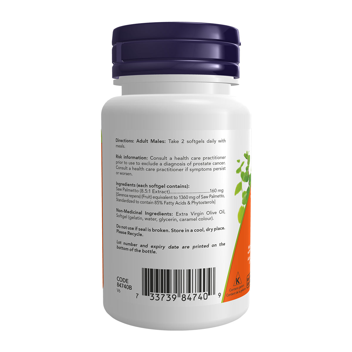 NOW Saw Palmetto 160mg 60 Softgels