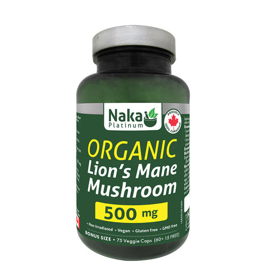 Naka Lions mane Mushroom 500 Mg 75 Vcap