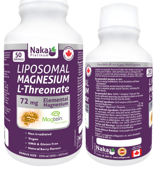 Naka Liposomal Magnesium L-Threonate 72mg