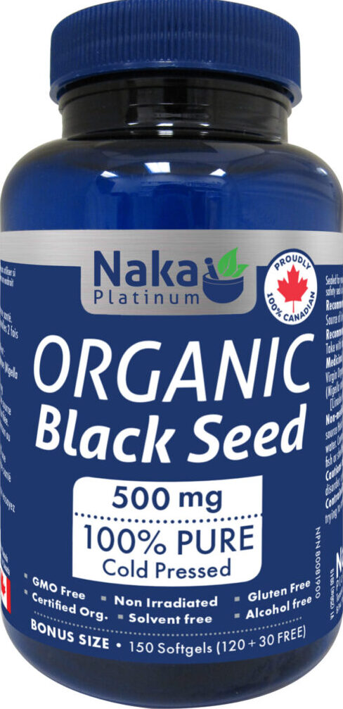 Naka Platinum Organic Black Seed - 150 Softgels
