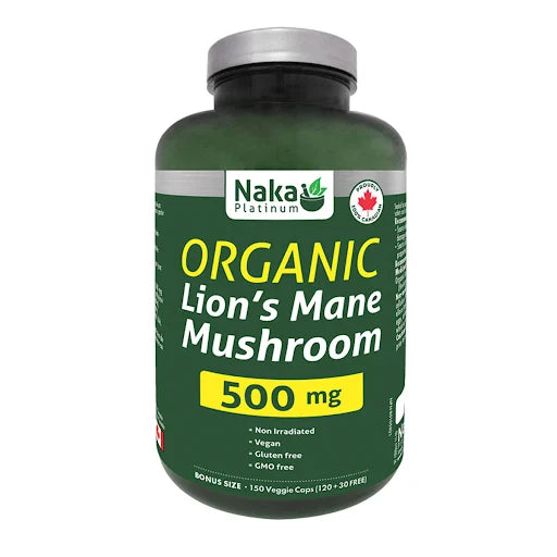 Naka Platinum Organic Lions Mane Mushroom 500 Mg 150 Vcap