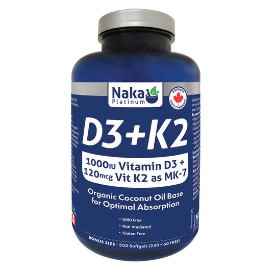 Naka Vitamin D3 K2 300 softgels