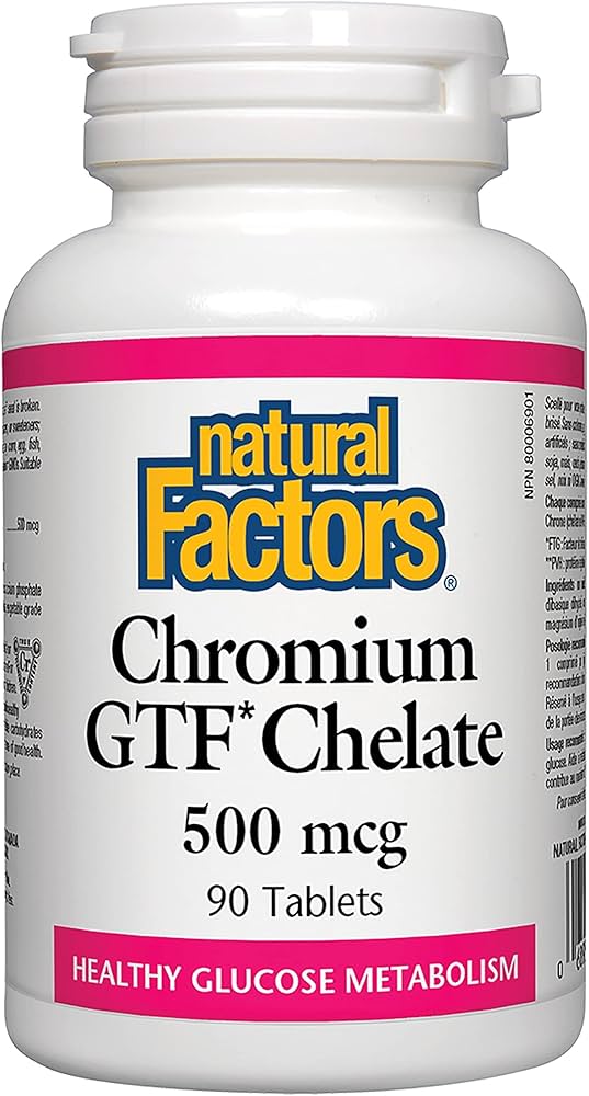 Natural factors Chromium GTF Chelate 500 mcg