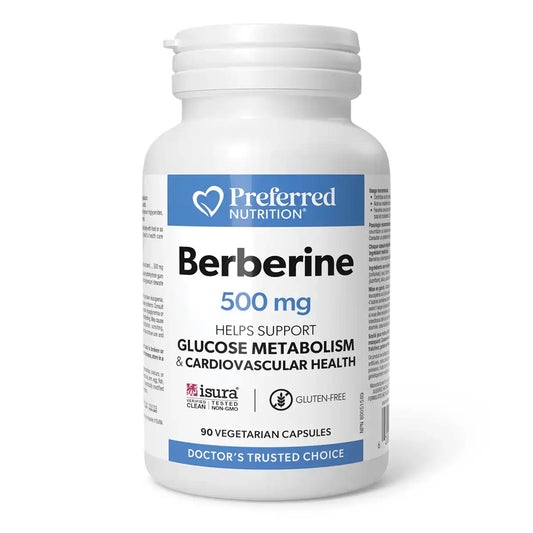 Preferred Nutrition Berberine 500mg 90 Veggie Caps
