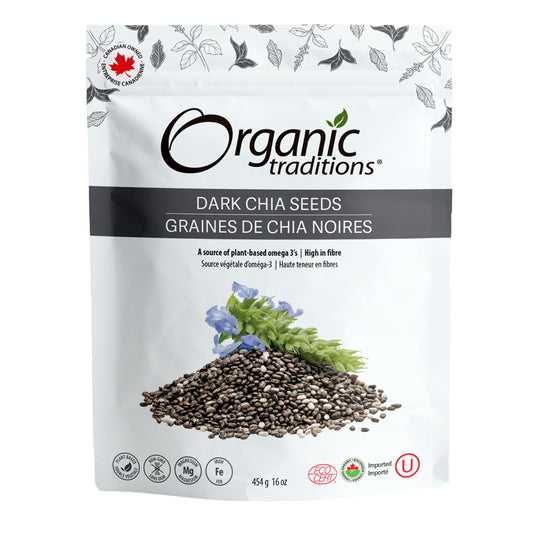Organic Traditions Dark Chia Seeds 454g