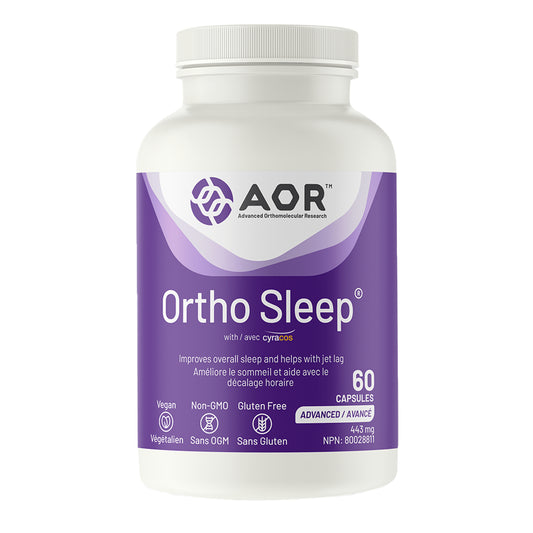 AOR Ortho Sleep 443mg 60 Capsules - Vegan, Non-GMO, Helps with Stress Support, Sleep Support and Nervous Tension
