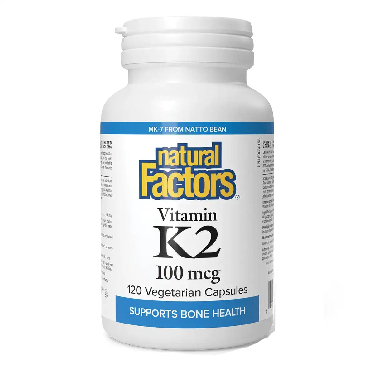 Natural Factors Vitamin K2 100mcg 120 Veggie Caps