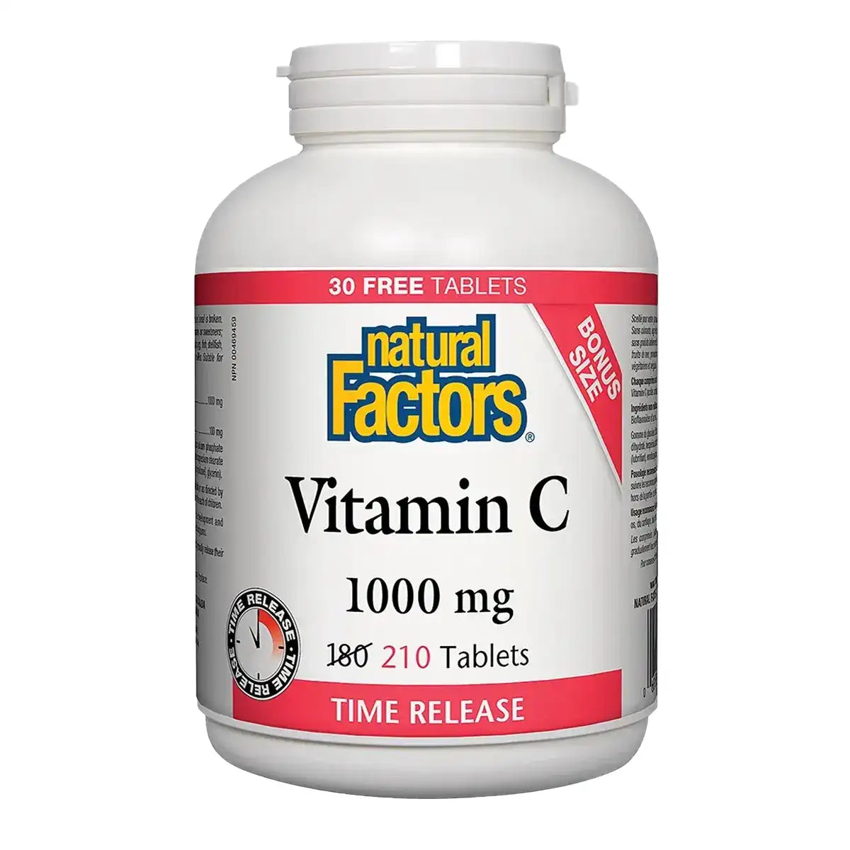 Natural Factors Vitamin C Time Release 1000mg 180+30 Tablets