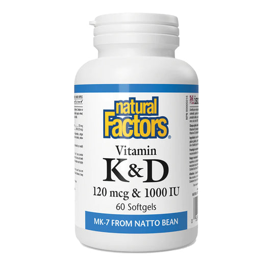Natural Factors Vitamin D+K 60sgels