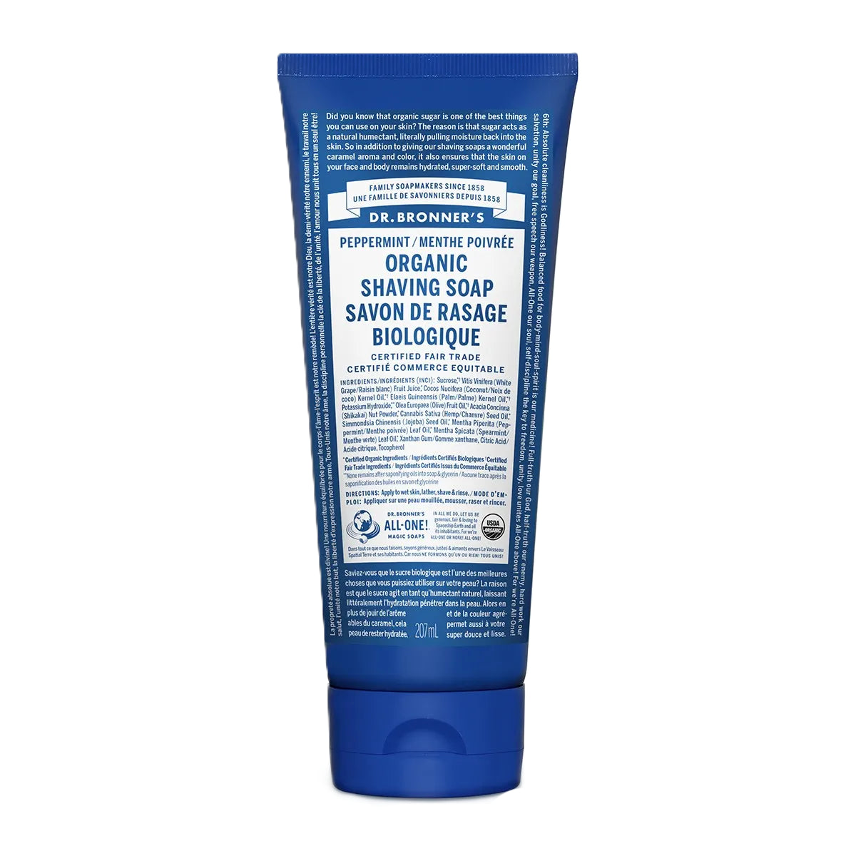 DR.B-Org Peppermint Shaving Soap 207ml