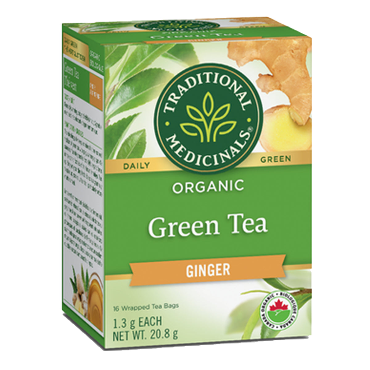 Traditional Medicinals Organic Green Tea Ginger 16 Tea Bags