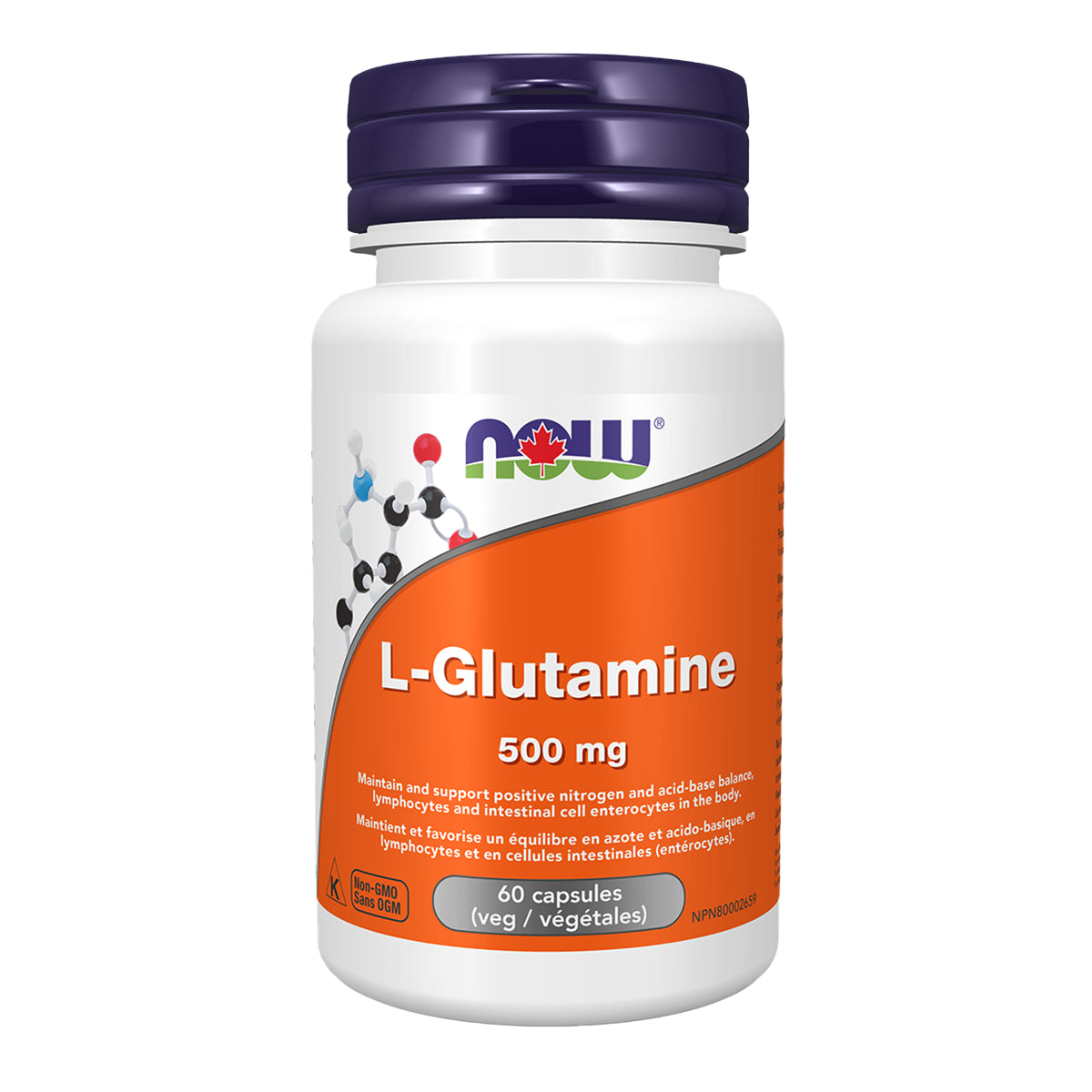 NOW L-Glutamine 500 mg 60 Veggie Caps