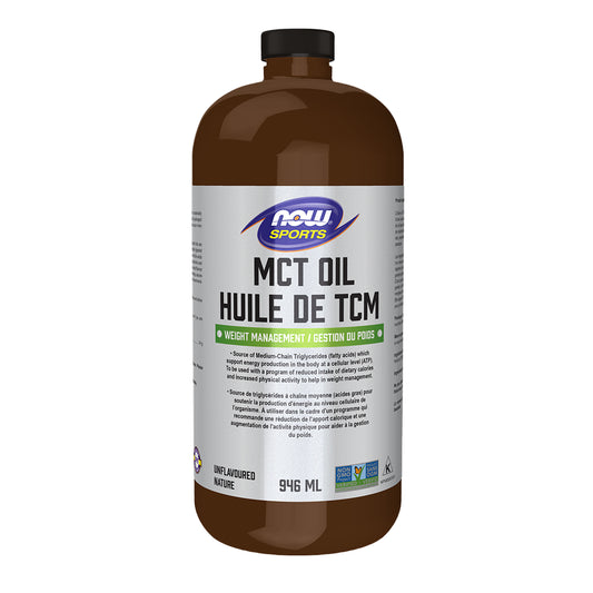 NOW MCT Oil 946mL - Vegan, Non-GMO, Helps with Energy and Focus