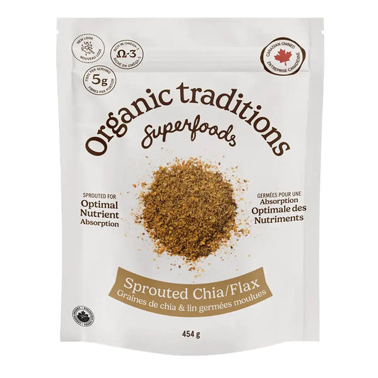 Organic Traditions Sprouted Chia Flax Seed Powder 454g