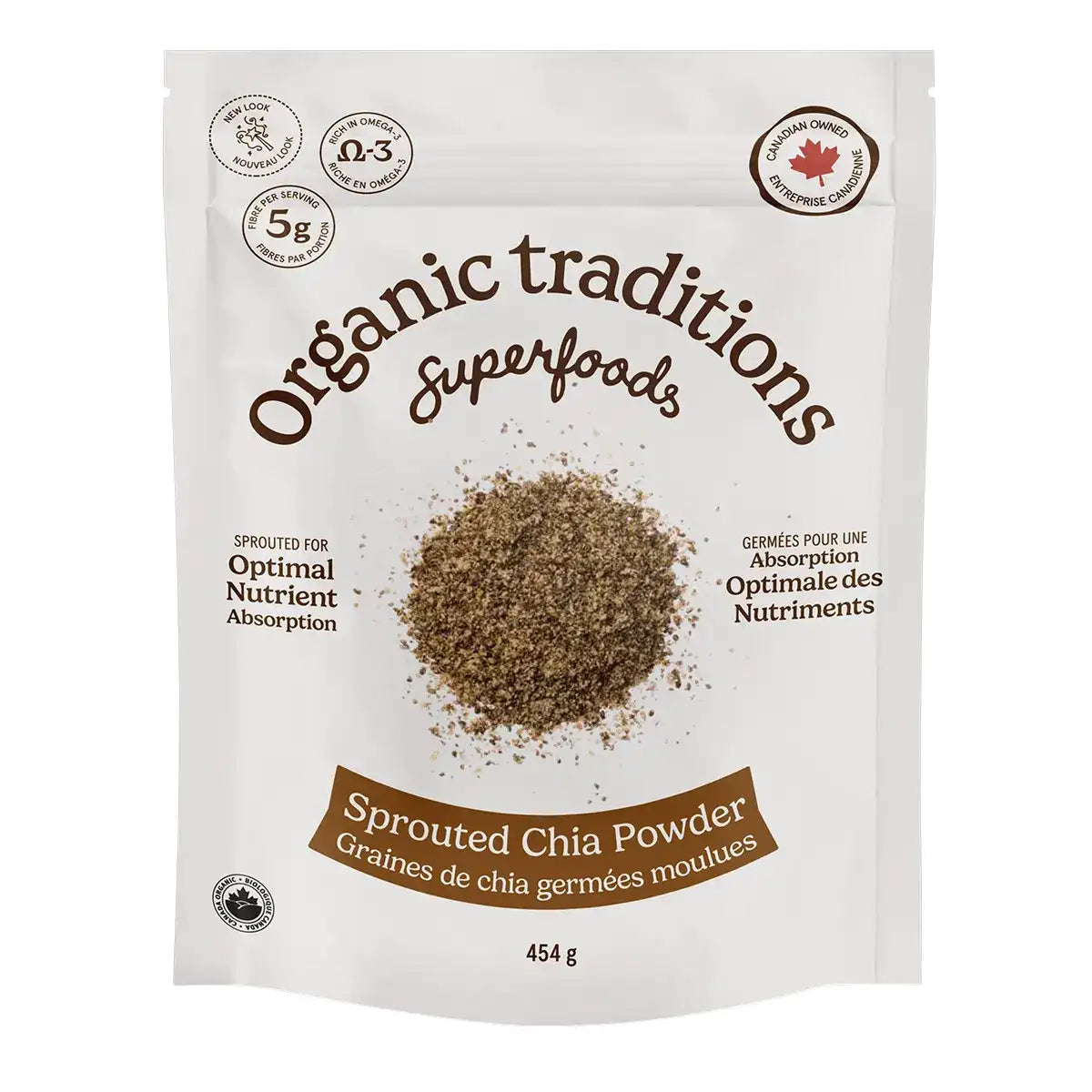 Organic Traditions Sprouted Chia Seed Powder 454g