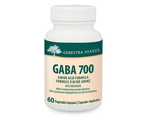 Genestra GABA 700 60 Veggie Caps - Gluten Free, Dairy Free, Helps with Stress Support, Sleep Support, Mood Support, Nervous Tension and Energy Support