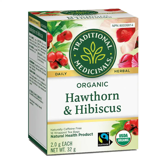 Traditional Medicinals Organic Hawthorn & Hibiscus 16 Tea Bags