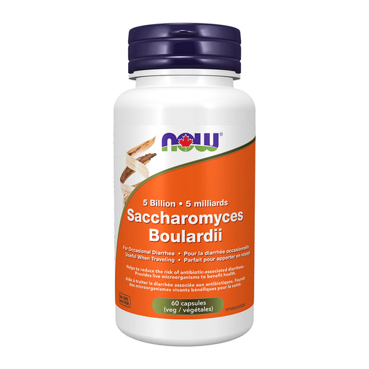 NOW Sacharomyces Boulardii 5 Billion 60 Veggie Caps