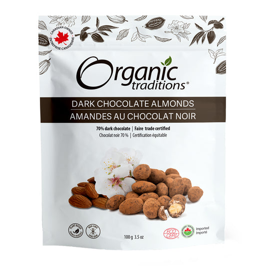 Organic Traditions Dark Chocolate Almonds 100g