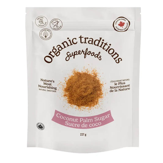 Organic Traditions Coconut Palm Sugar 227g - Organic and Plant Based