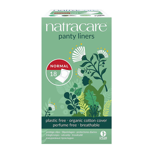 NatraCare Organic & Natural Panty Liners Normal 18 Liners - Vegan and Non-GMO