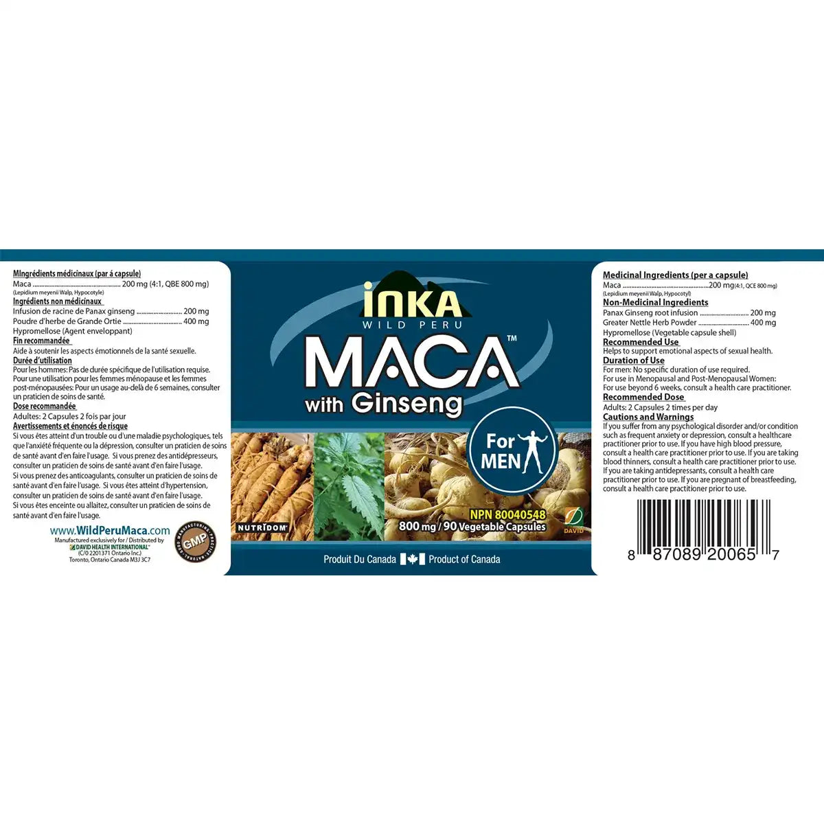 IM16 INKA MACA for MEN with Ginseng (90 Cap)