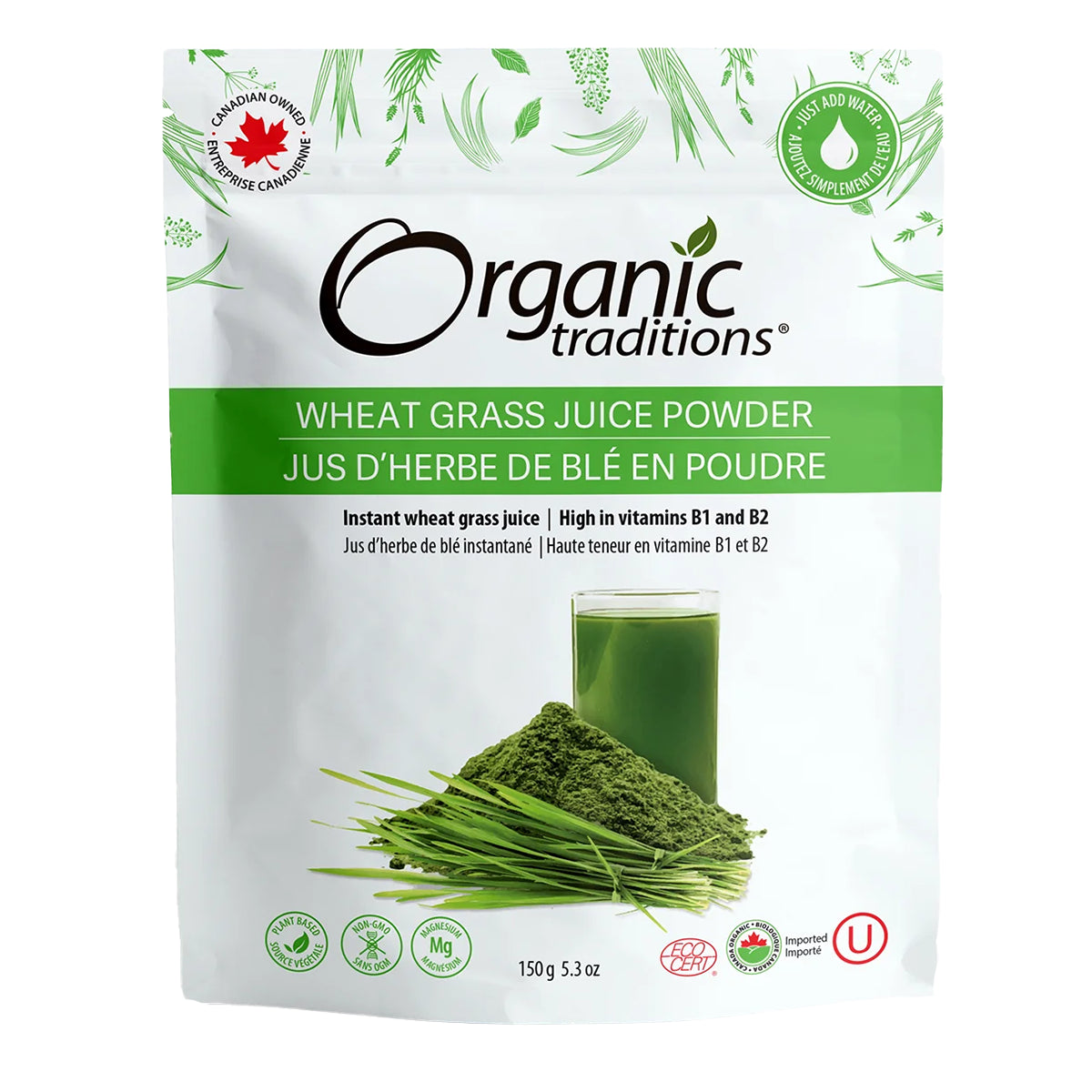 Organic Traditions Organic Wheat Grass Juice Powder 150g