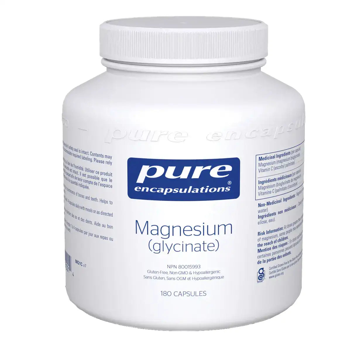 Pure Encapsulations Magnesium Glycinate 120mg 180 Capsules