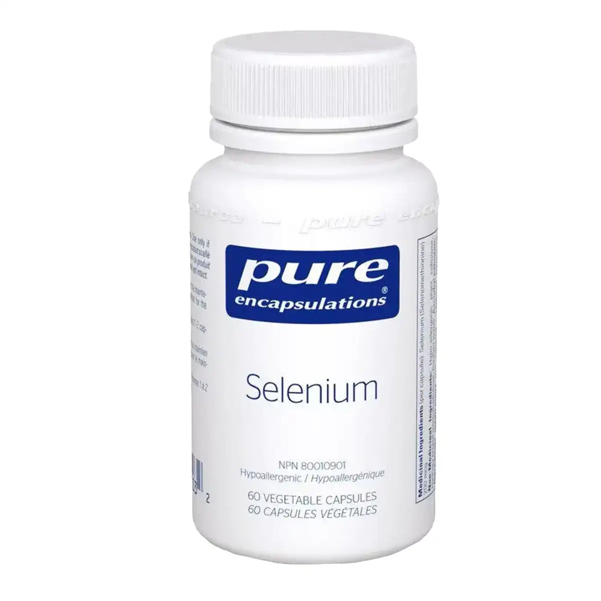 Pure Encapsulations Selenium 60 Veggie Caps - Vegan, Non-GMO, Helps with Immune Support