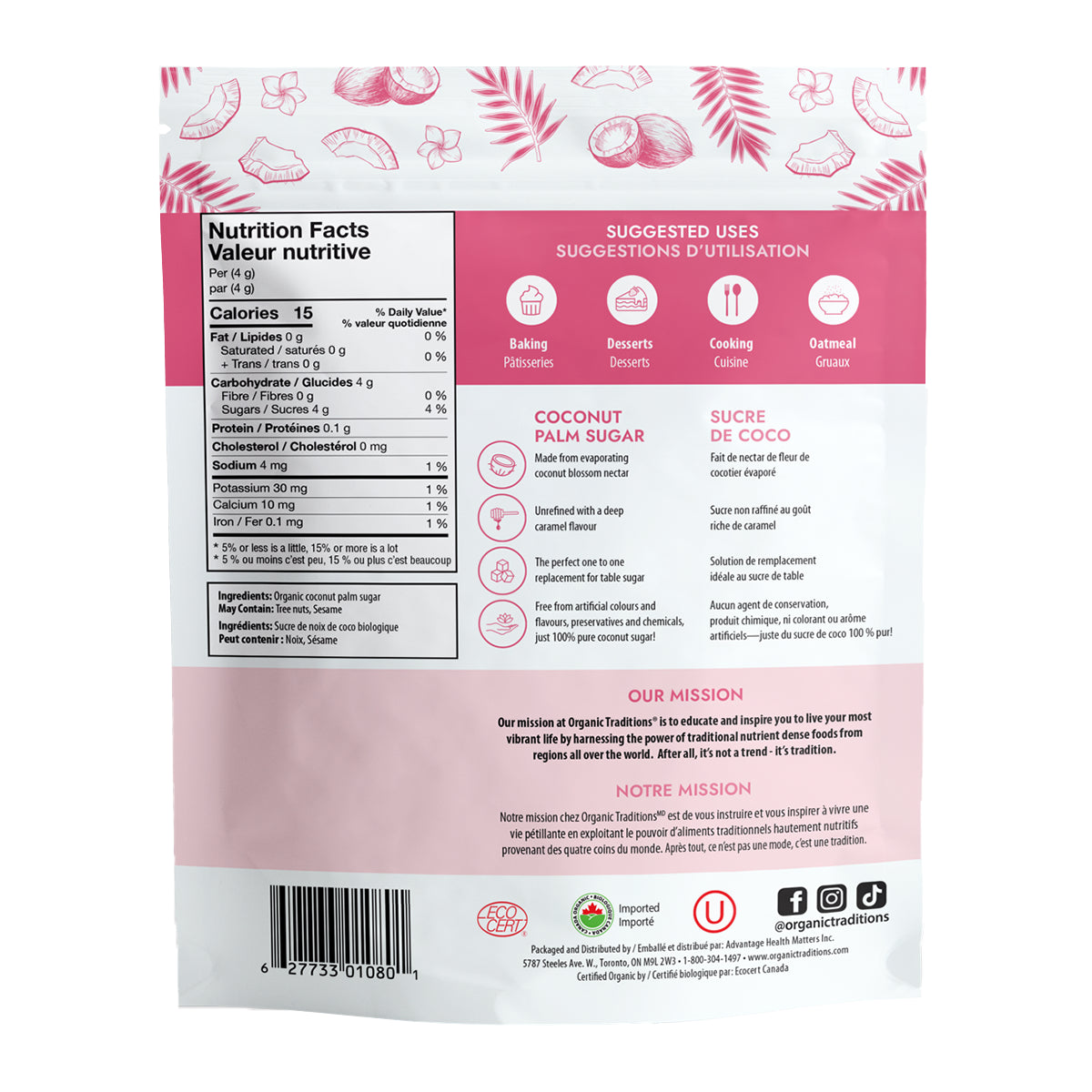 TRAD-COCONUT PALM Sugar 454g