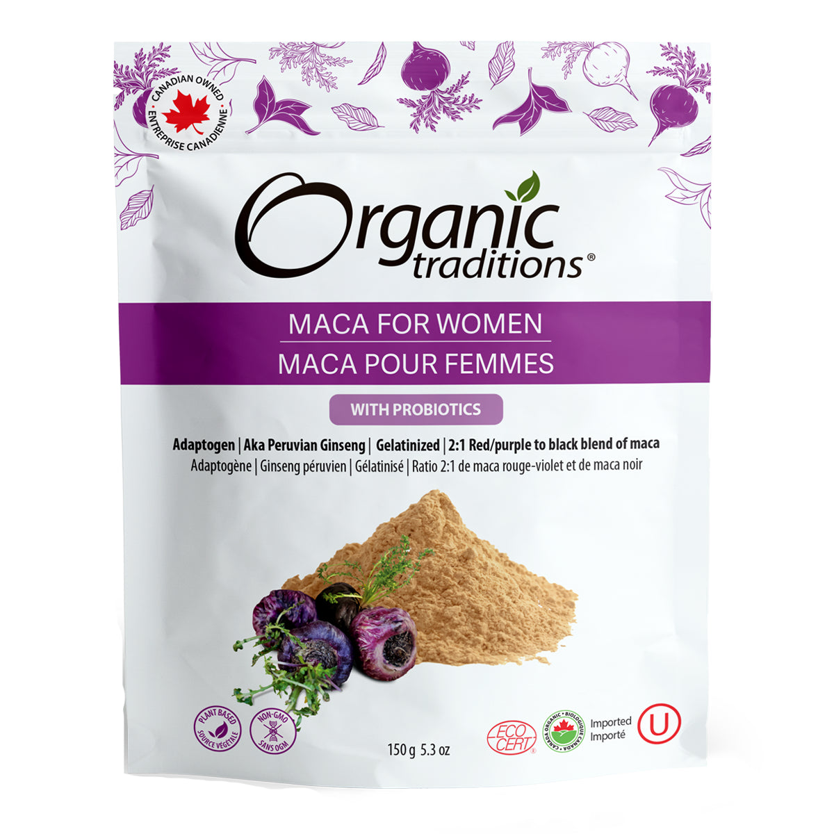 Organic Traditions Maca For Women With Probiotics 150g