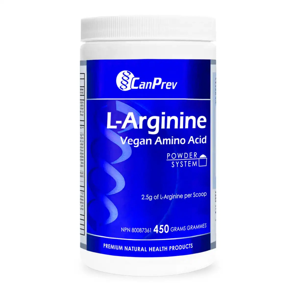 CanPrev L-Arginine 450g - Wheat Free, Yeast Free, Helps with Heart, Cardiovascular Health and Circulation Suppor