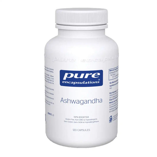 Pure Encapsulations Ashwagandha 120 Capsules - Vegan, Non-GMO, Helps with Adrenal Support, Mens Midlife Health, Mens Hormonal Health, Erectile Dysfunction and Immune System Health