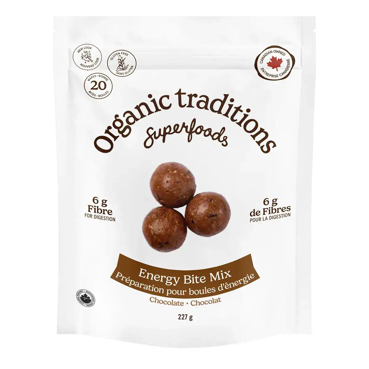 Organic Traditions Energy Bite Mix Chocolate 220g - Organic and Plant Based