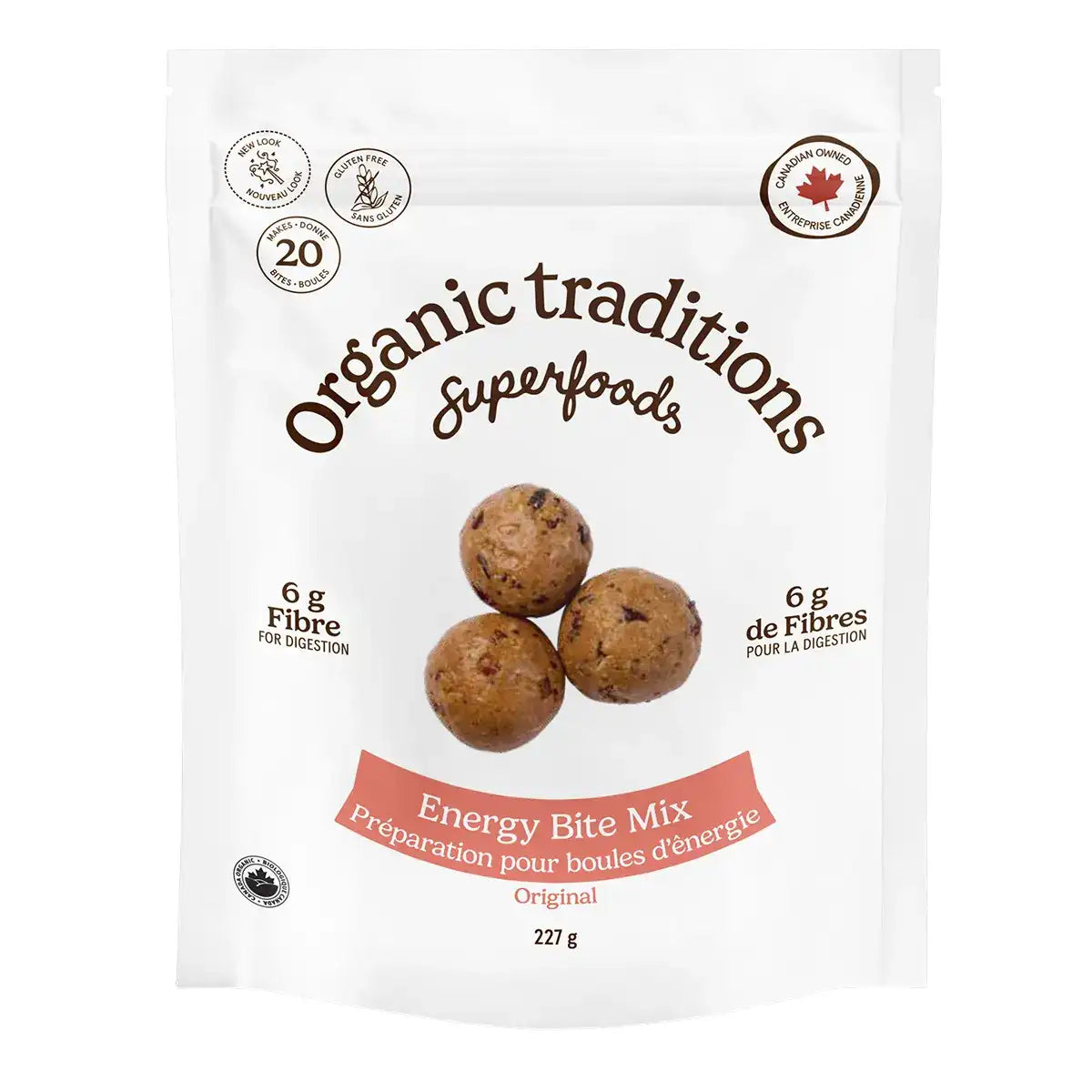 Organic Traditions Organic Energy Bite Mix Original 220g - Organic and Plant Based