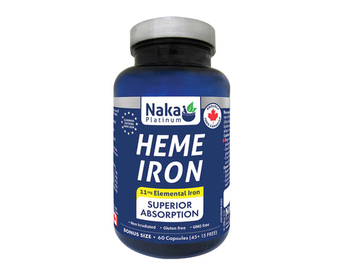 Naka Platinum Heme Iron 60 Capsules