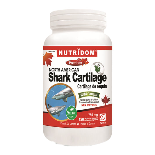 Nutridom North-American Shark Cartilage 750mg 120 Veggie Caps