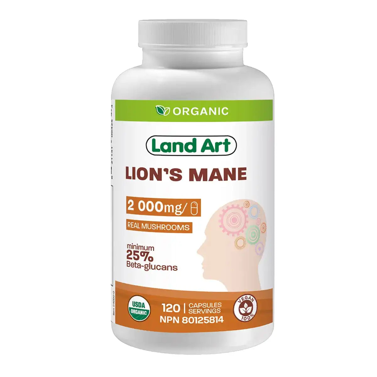 Land Art Org Lion's Man 2000mg 120cap
