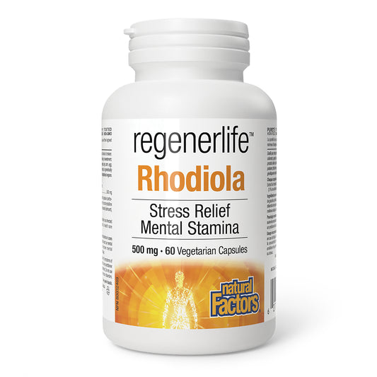 Natural Factors RegenerLife Rhodiola 500mg 60 Veggie Caps