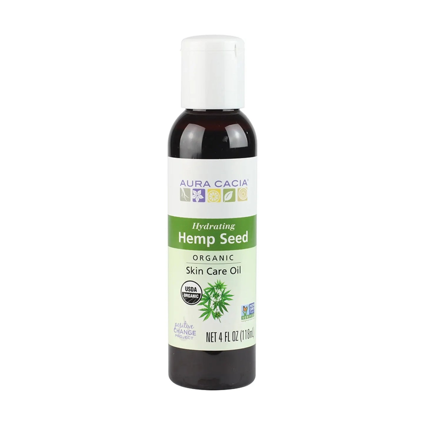 Aura Cacia Organic Hemp Seed Oil 118mL - Cold Pressed and Organic