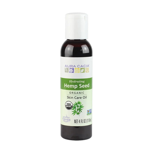 Aura Cacia Organic Hemp Seed Oil 118mL - Cold Pressed and Organic