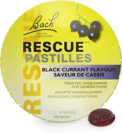 Bach Rescue Pastilles Black Currant Flavour 35 Pastilles
