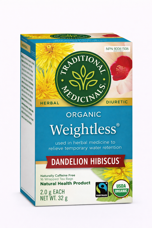 Traditional Medicinals Organic Weightless Dandelion Hibiscus 16 Tea Bags
