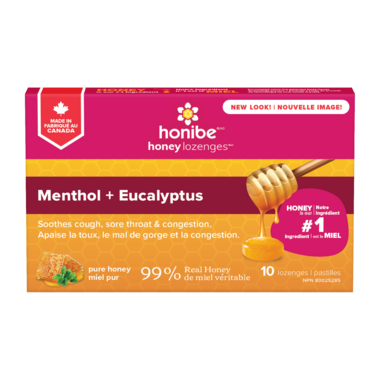 Honibe Honey Lozenges Menthol + Eucalyptus